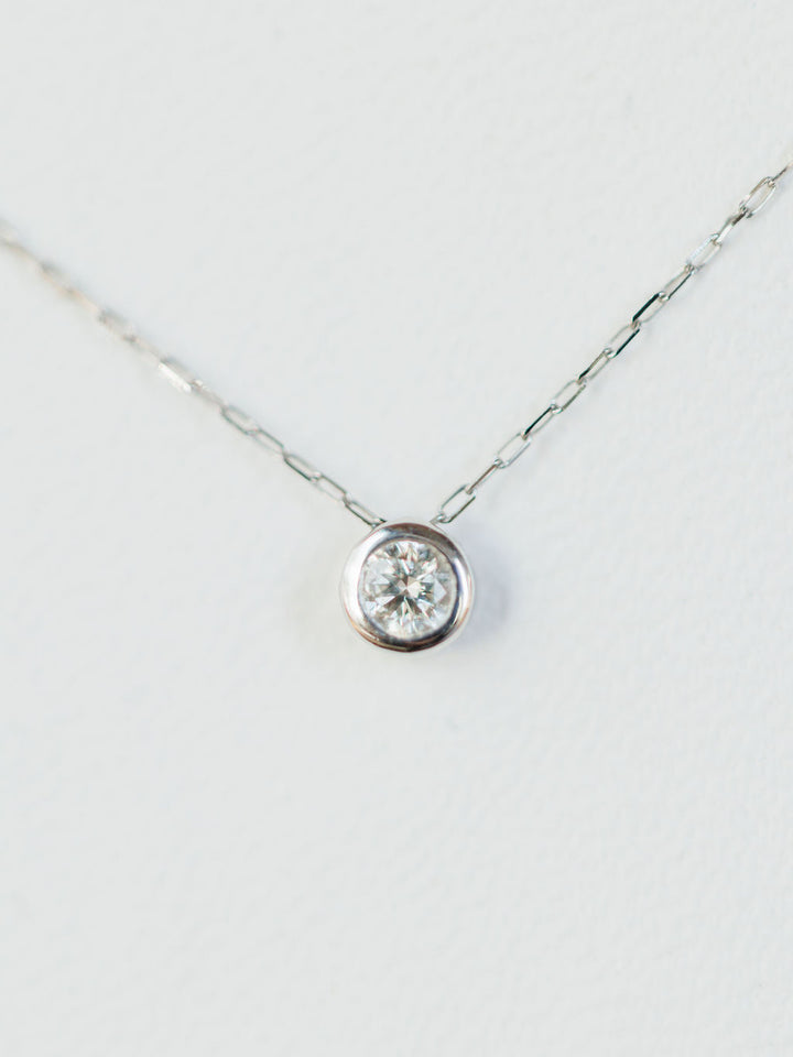 Petite Diamond Necklace {White Gold}