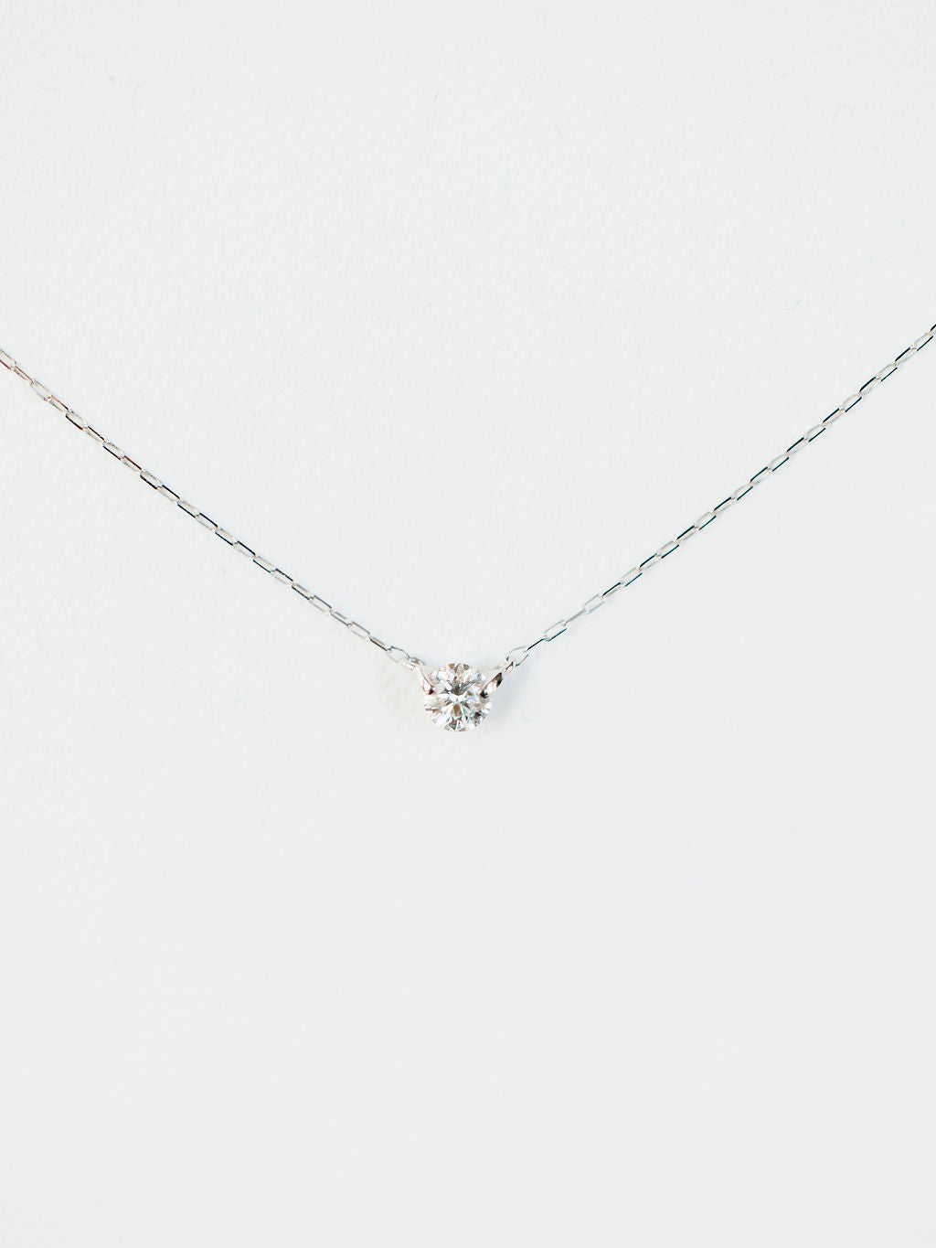 Petite Diamond Necklace {White Gold}
