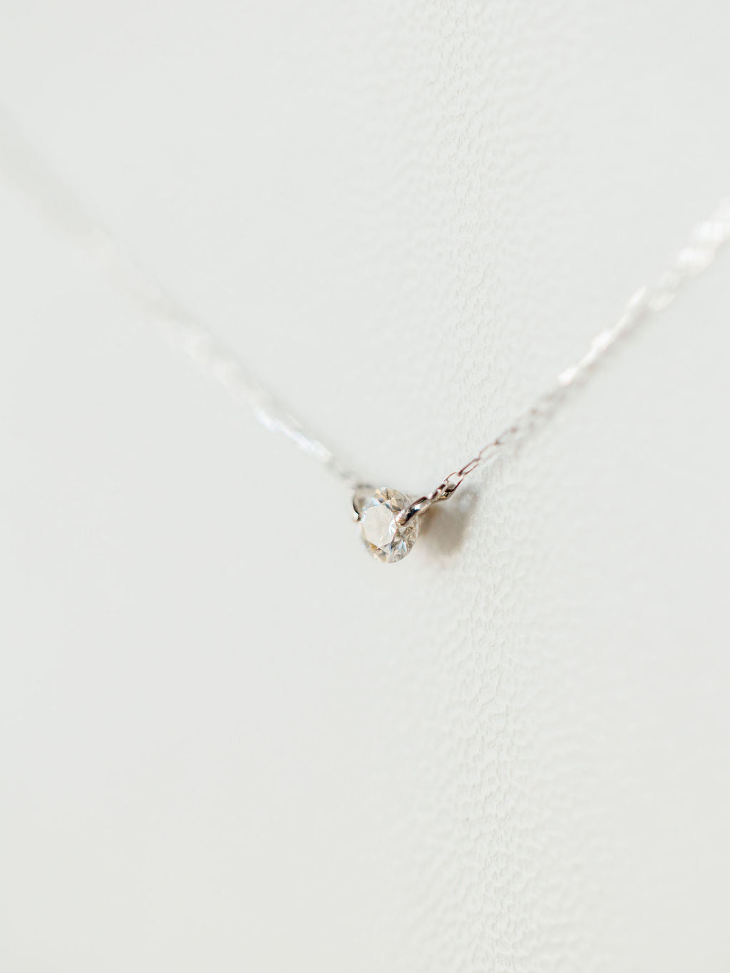 Petite Diamond Necklace {White Gold}