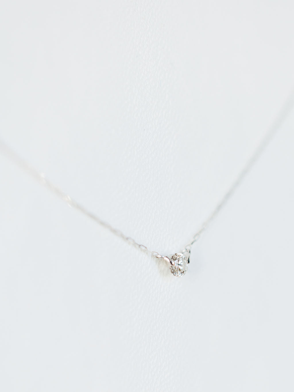 Petite Diamond Necklace {White Gold}
