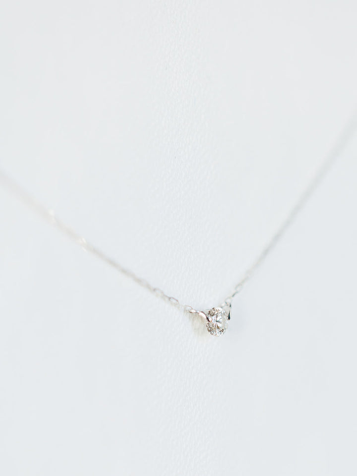 Petite Diamond Necklace {White Gold}