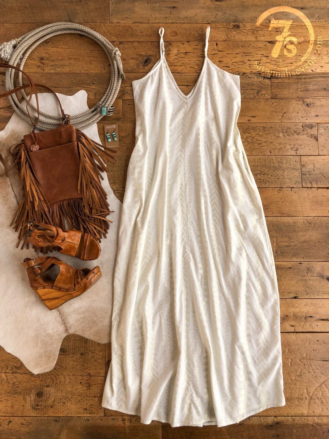 Sadalia Cream Southwest Dress