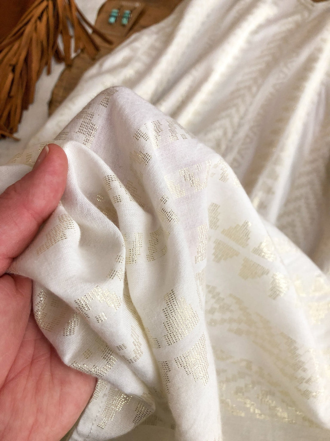 Sadalia Cream Southwest Dress