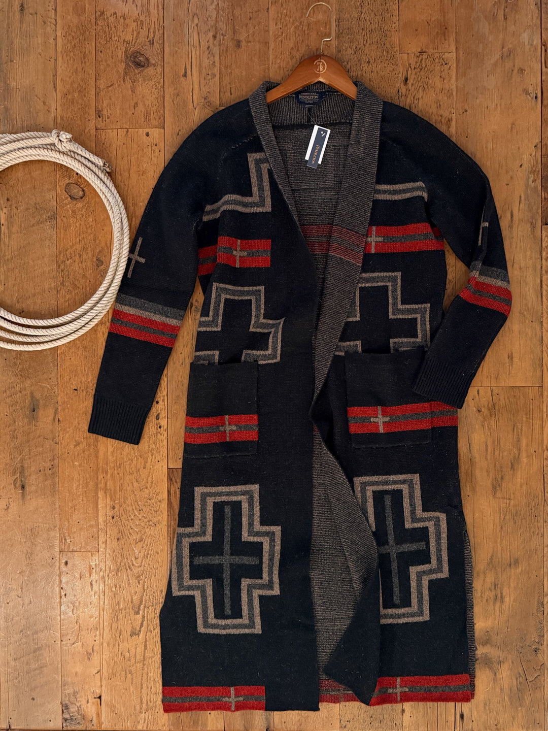 San Miguel Pendleton Long Cardigan