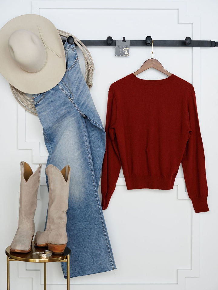 Sanford Red Knit Top