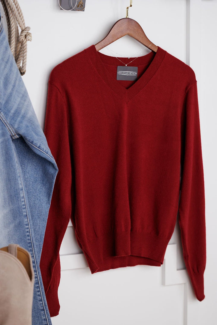 Sanford Red Knit Top