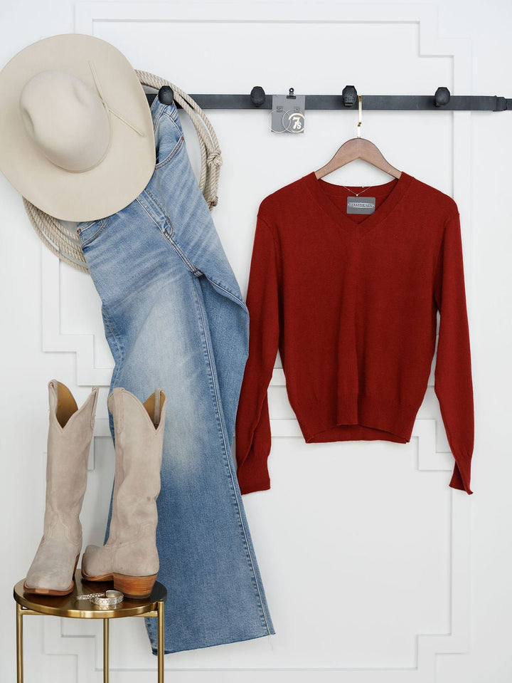 Sanford Red Knit Top