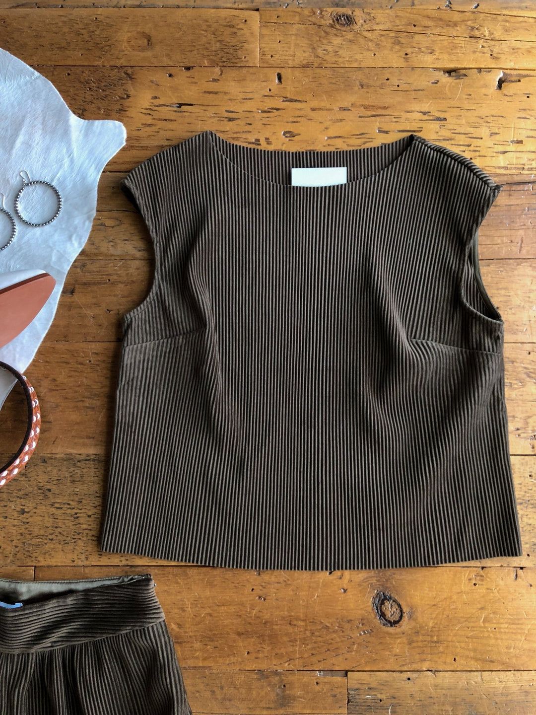 Sarita Brown Woven Velvet Set