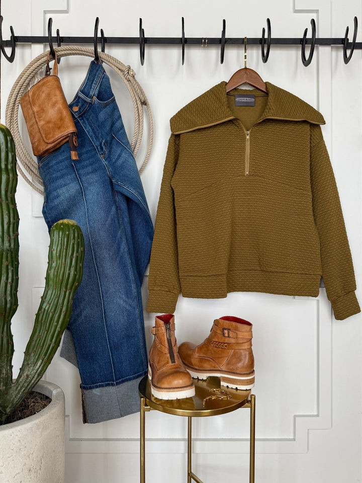 Sedalia Olive Quarter Zip