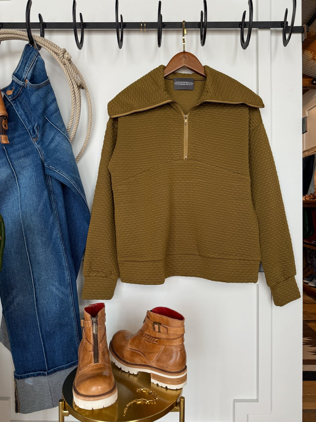 Sedalia Olive Quarter Zip