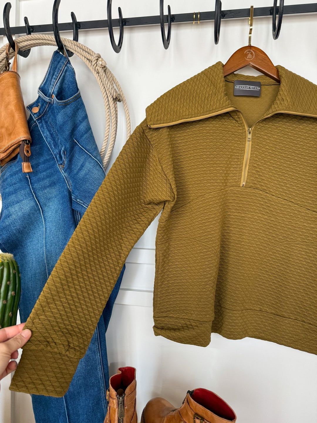 Sedalia Olive Quarter Zip