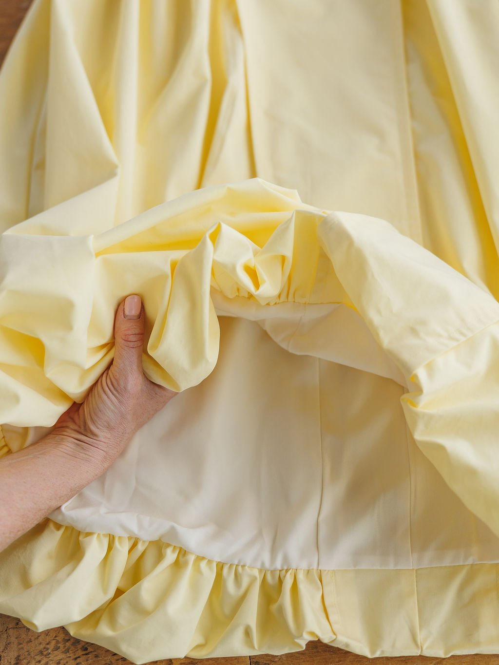 Selah Butter Yellow Bubble Hem Dress