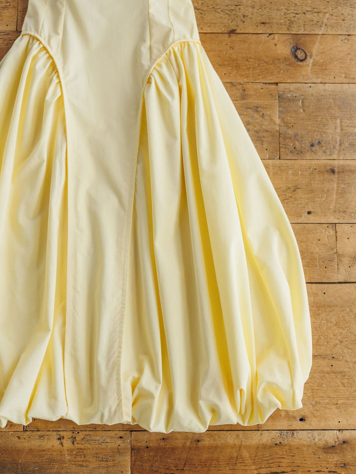 Selah Butter Yellow Bubble Hem Dress