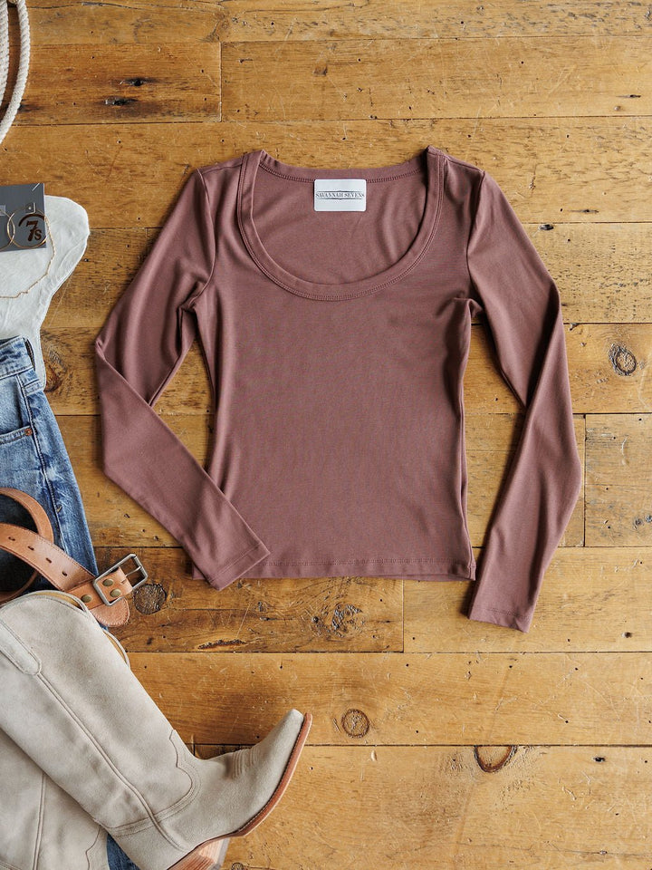 Seney Cherry Cola Soft Stretch Top