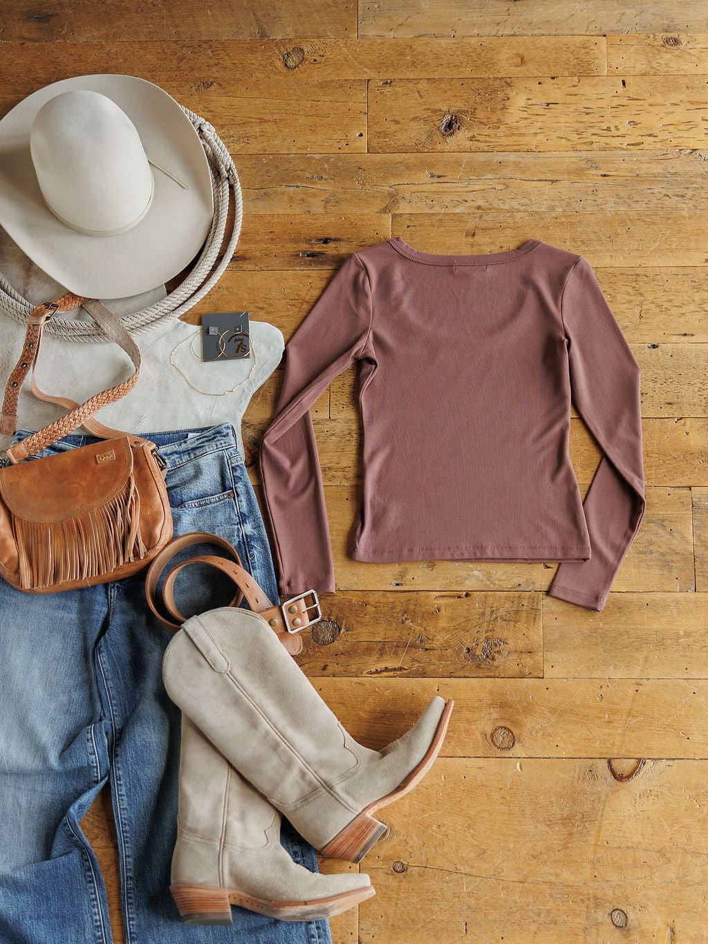 Seney Cherry Cola Soft Stretch Top