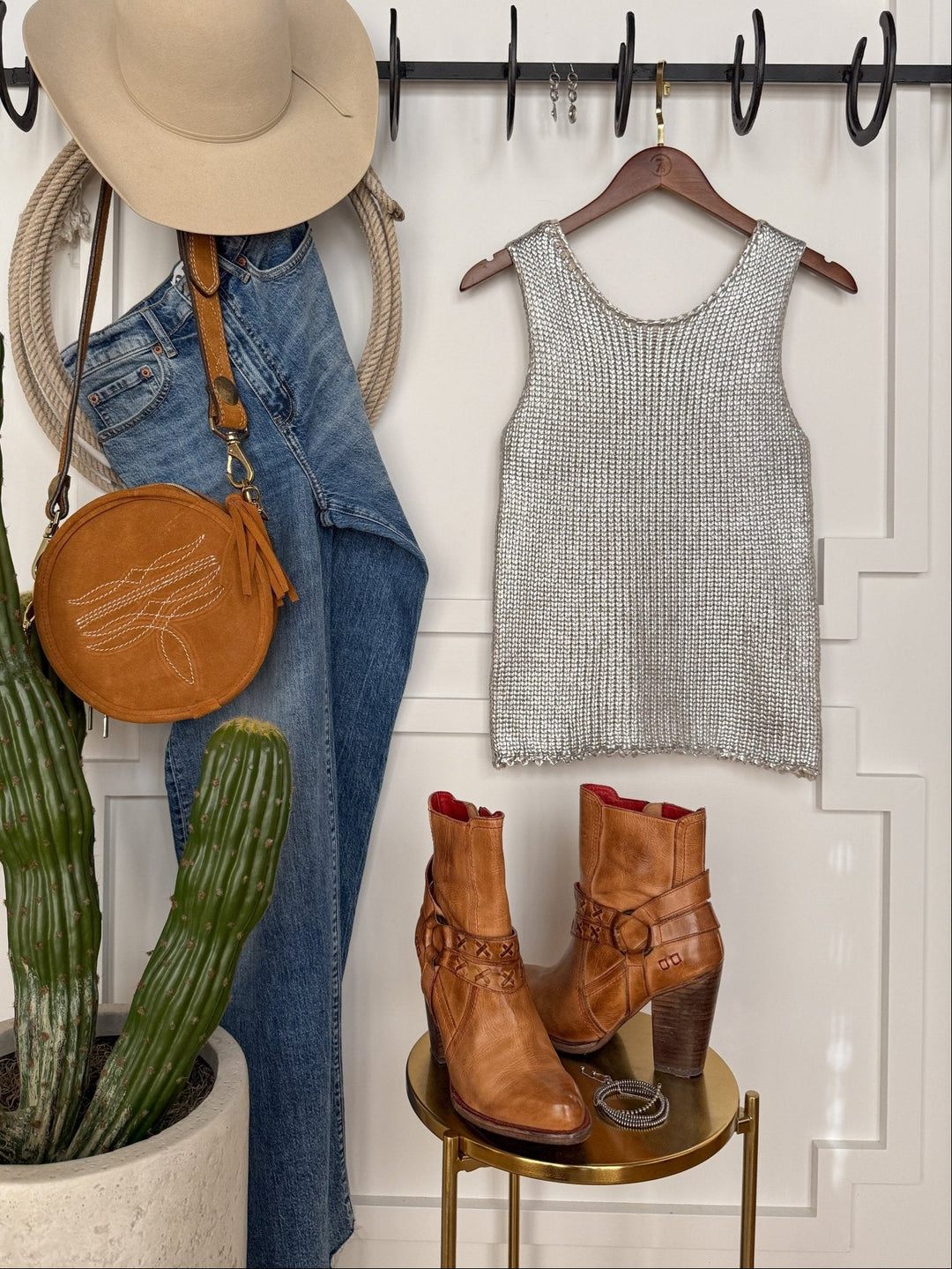 Silverton Metallic Knit Sleeveless Top