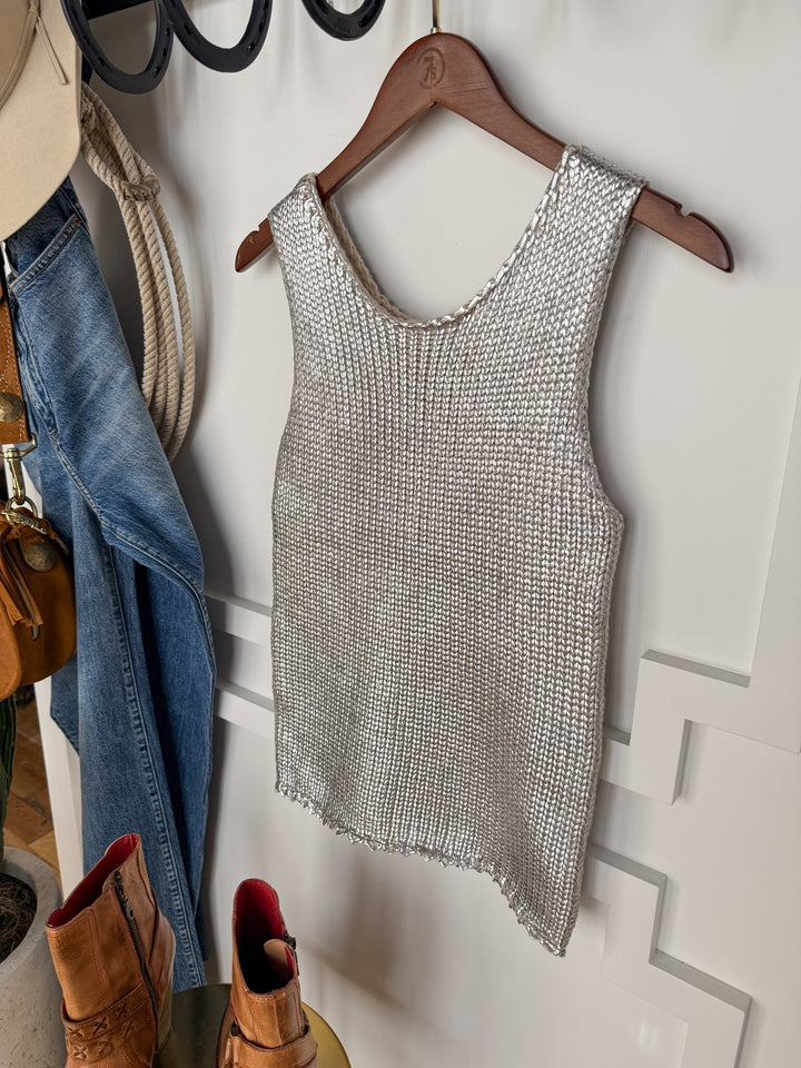 Silverton Metallic Knit Sleeveless Top