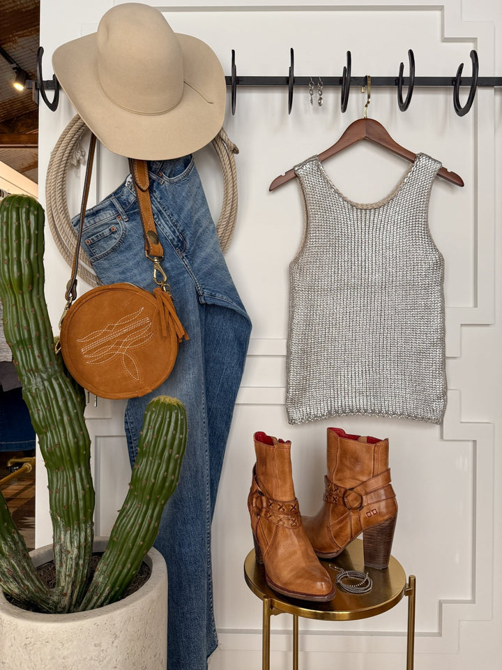 Silverton Metallic Knit Sleeveless Top