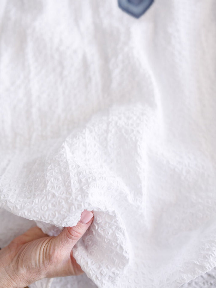 South Haven White Textured Dress