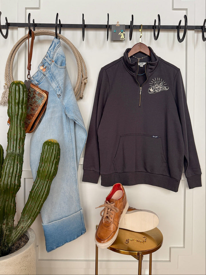 Stay Wild Charcoal Quarter Zip