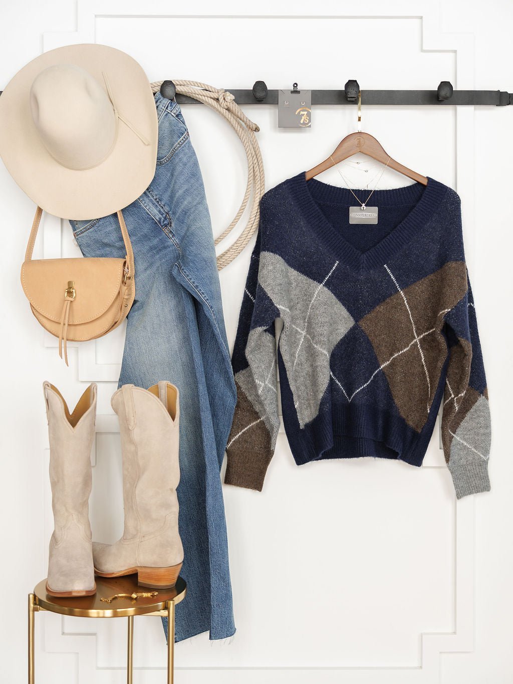 Suwanee Argyle Sweater