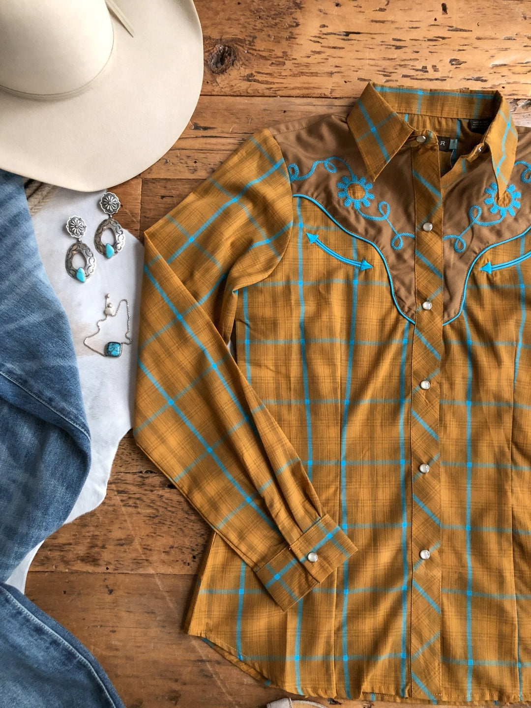 Tecumseh Western Plaid Pearl Snap