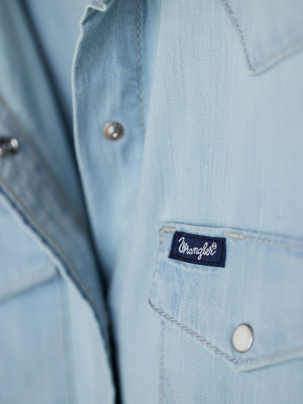 Texanna Denim Pearl Snap Top