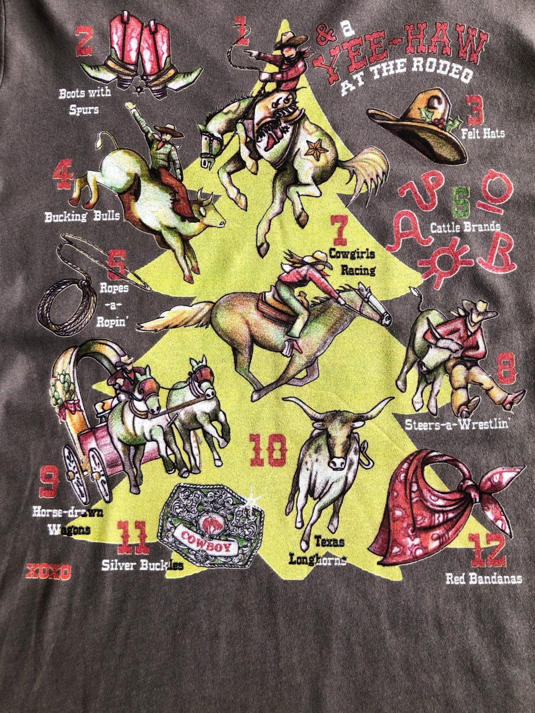 12 Days Of Cowboy Christmas Graphic Tee