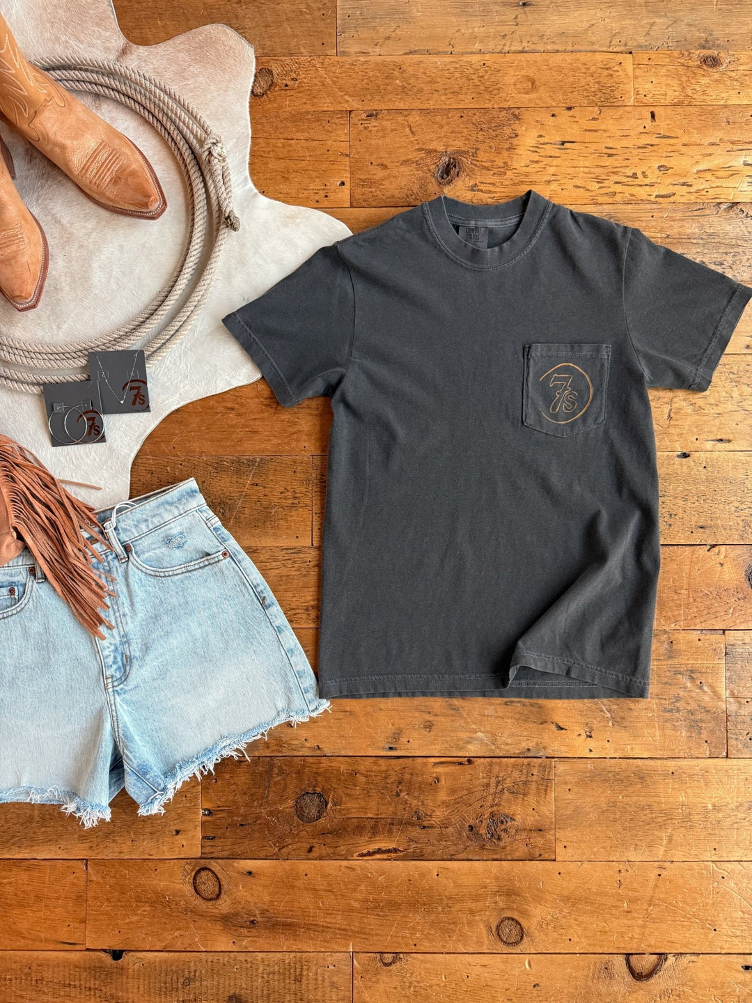 The 7s Charcoal Graphic Tee