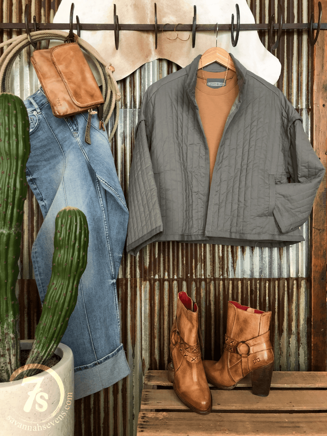 Alamo Grey Quilted Jacket
