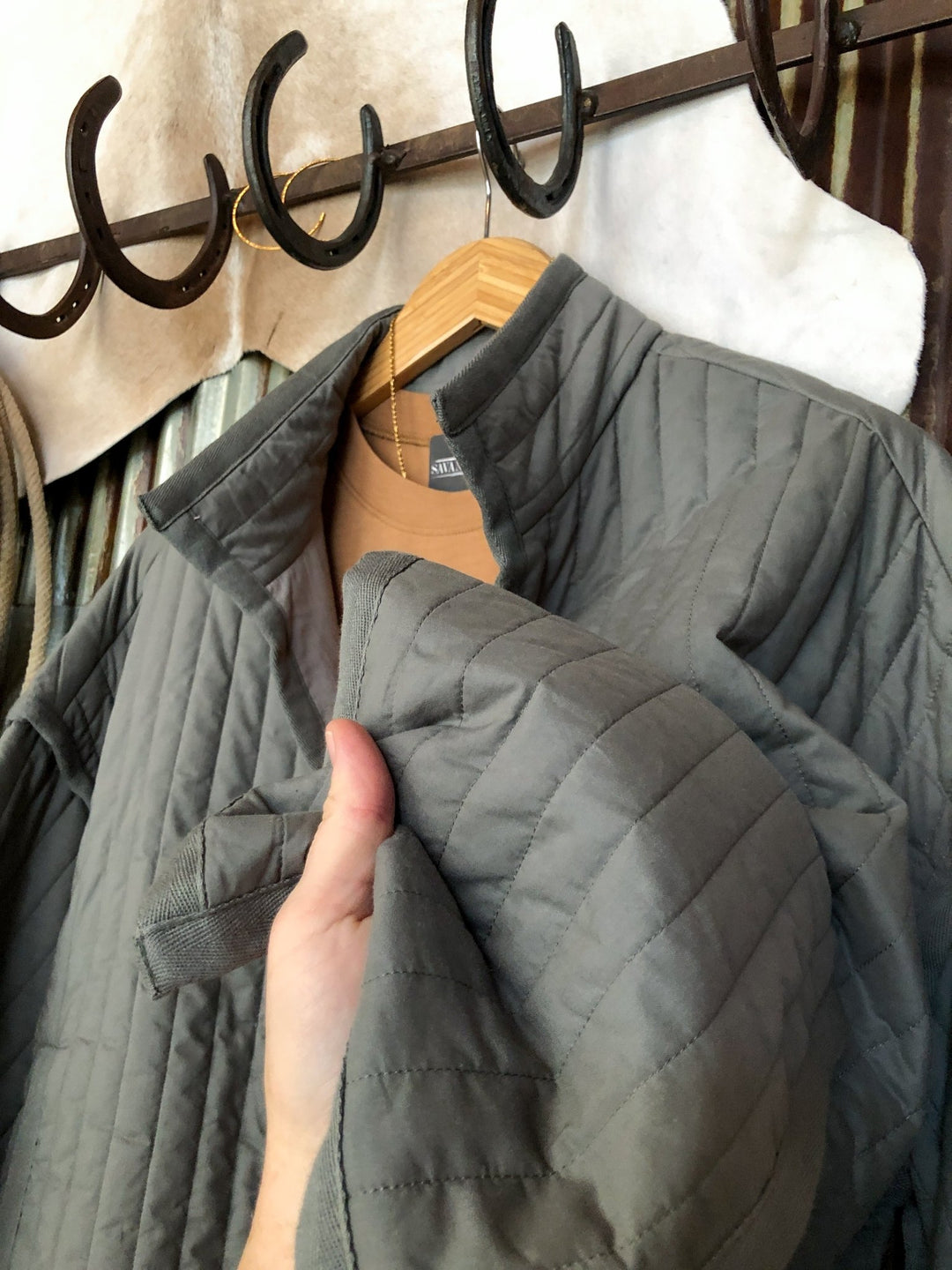 Alamo Grey Quilted Jacket