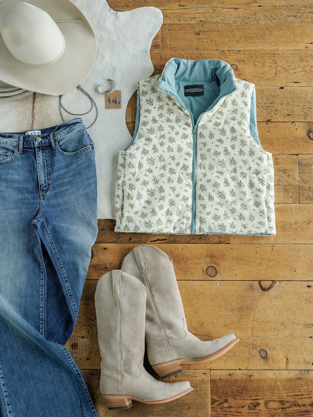 Ashton Floral Corduroy Vest