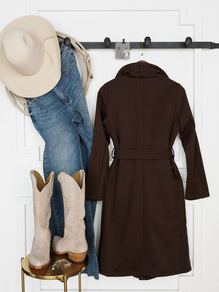 Avera Chocolate Longline Jacket