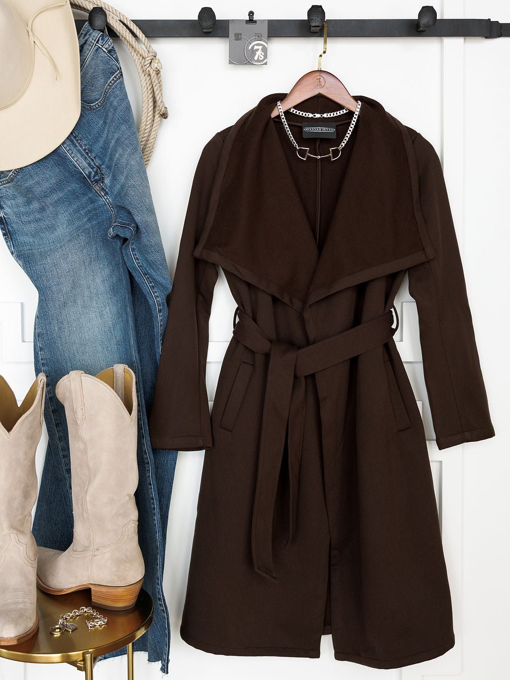 Avera Chocolate Longline Jacket