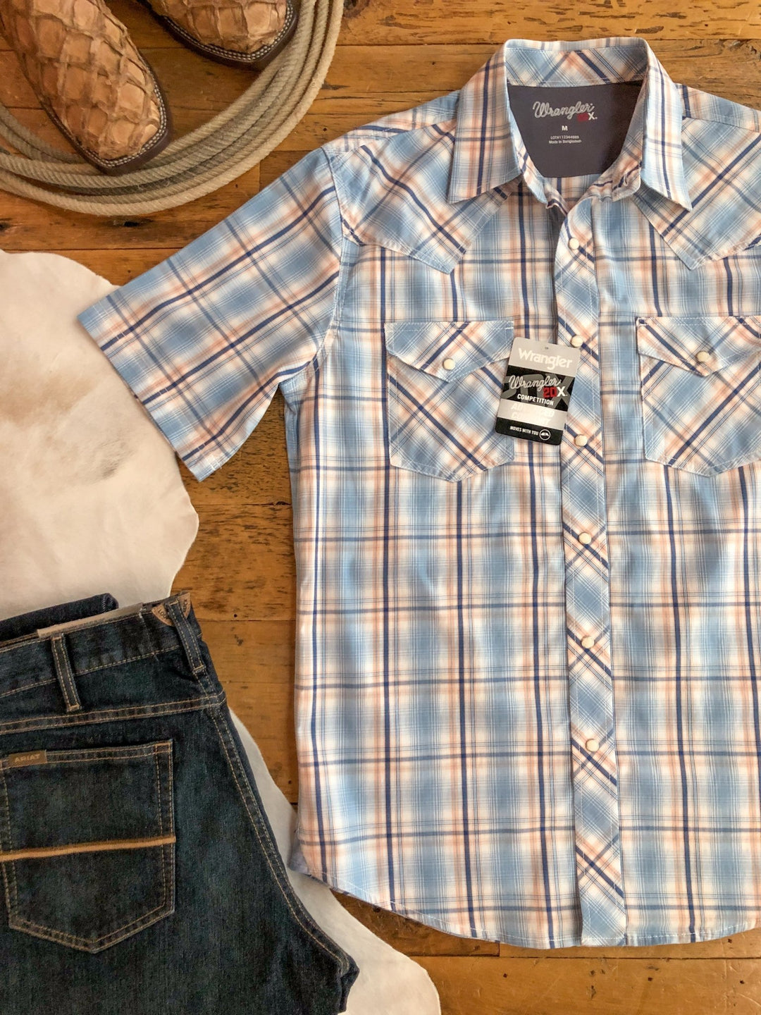 Bradford Wrangler Men's Plaid Pearl Snap