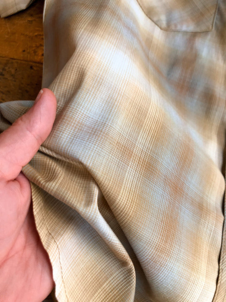 Brent Wrangler Men's Plaid Pearl Snap