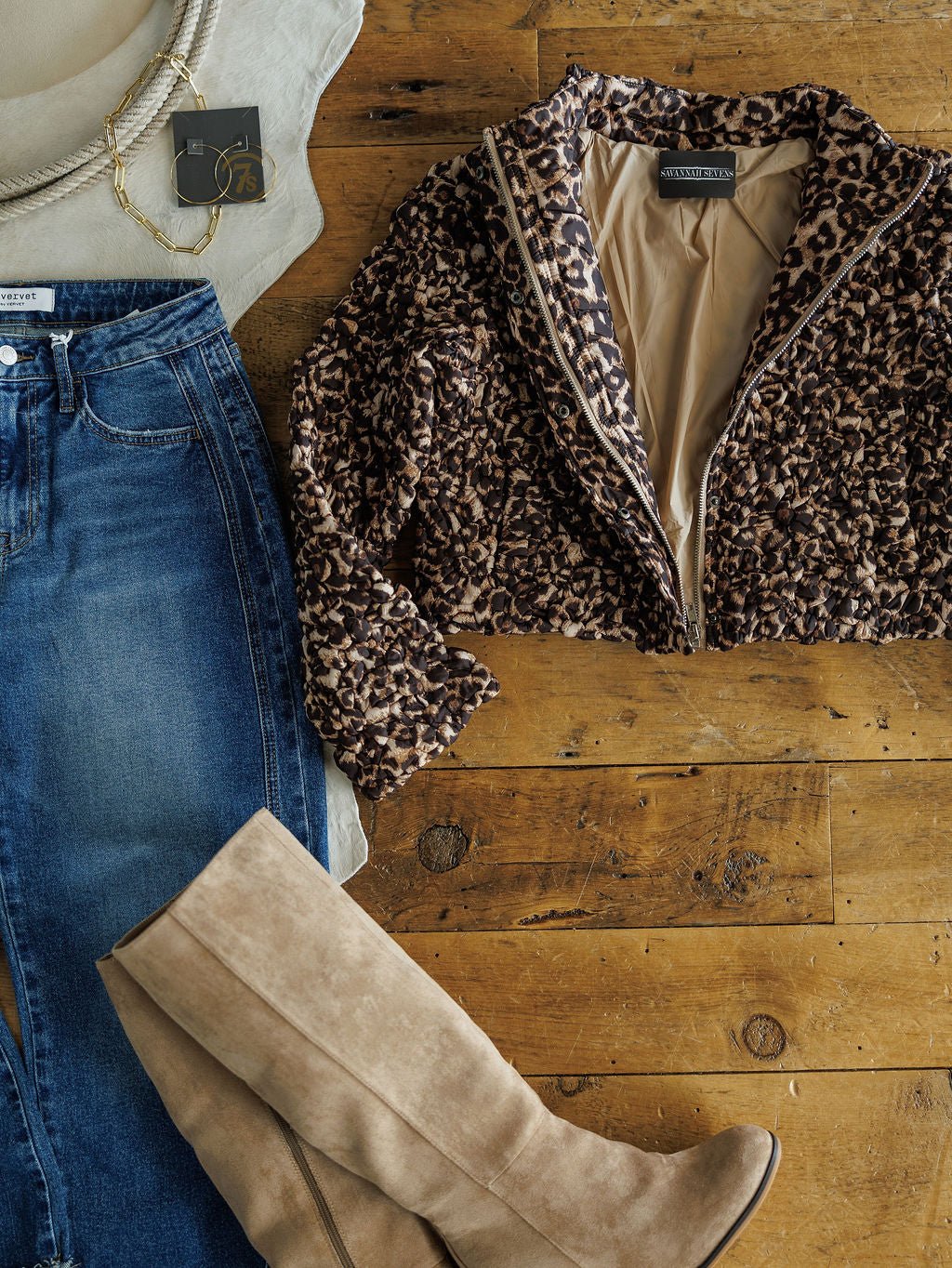 Caledonia Leopard Print Cropped Jacket