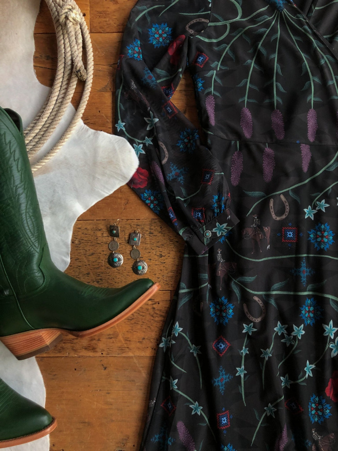 Canisteo Black Southwest Dress