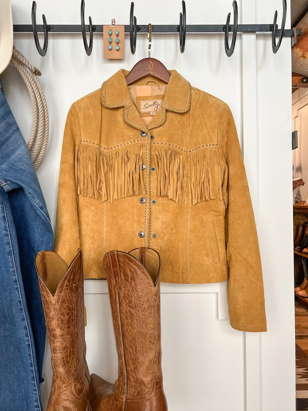 Checotah Leather Fringe Jacket