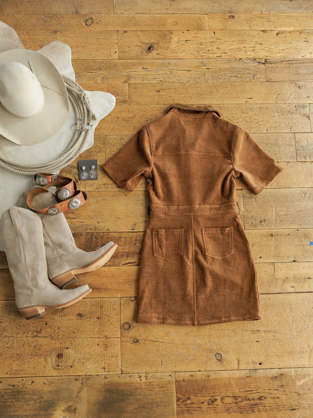 Cordele Chocolate Corduroy Dress
