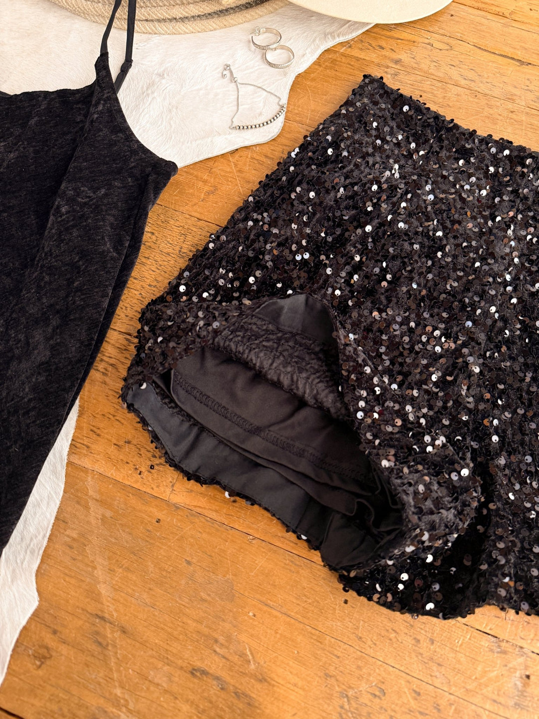 Corsica Velvet Sequin Shorts