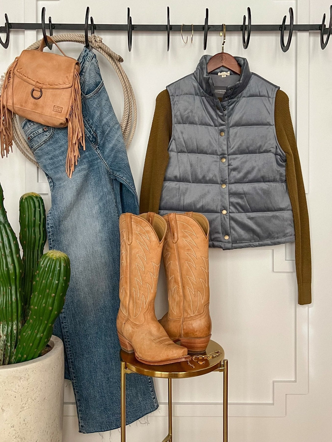 Cresbard Velvet Quilted Vest