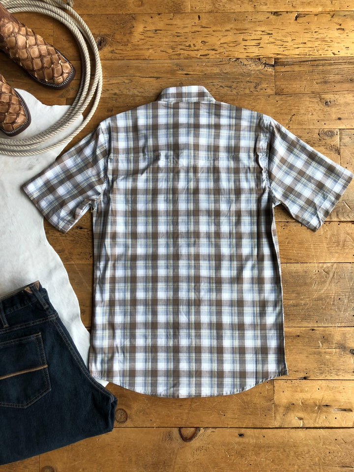 Glenville Wrangler Men's Plaid Pearl Snap