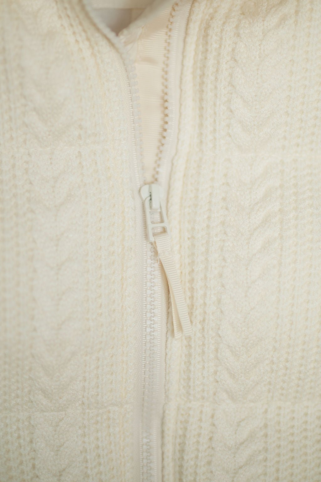 Hagan Cream Knit Puffer Vest