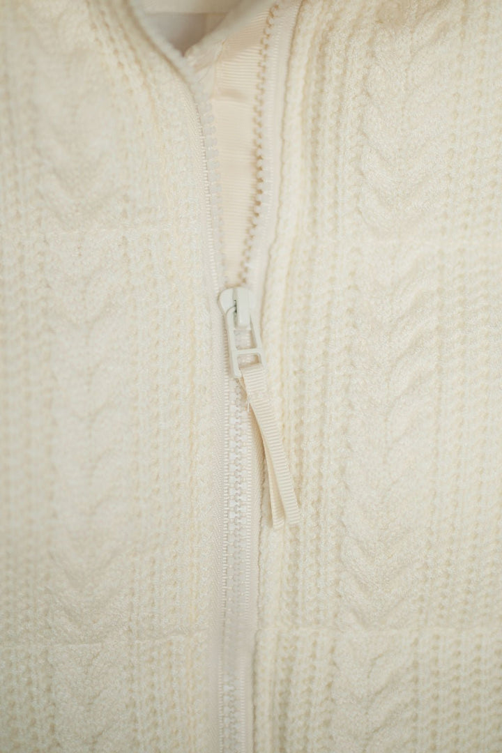 Hagan Cream Knit Puffer Vest