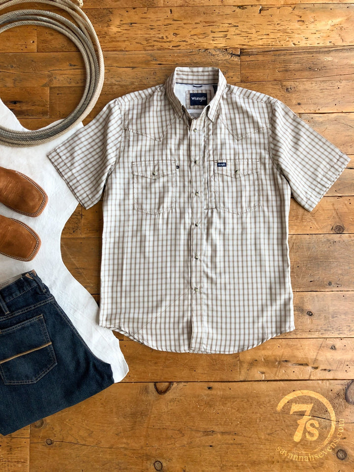 Hagerman Wrangler Men's Plaid Pearl Snap