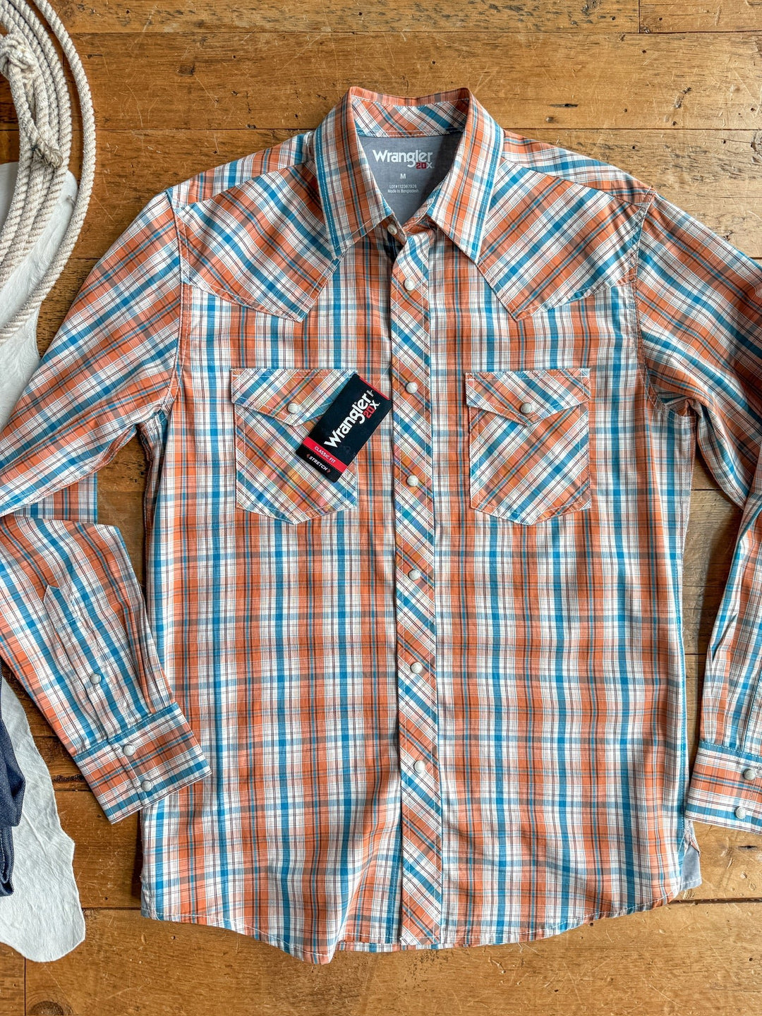 Keller Wrangler Men's Plaid Pearl Snap