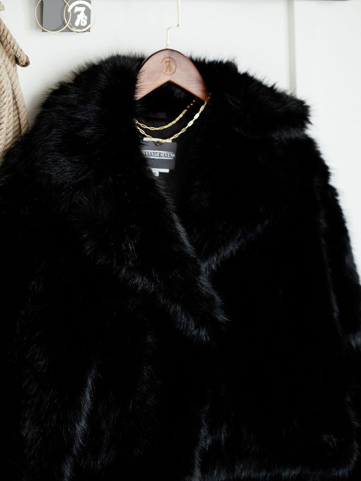 Lahoma Black Fur Jacket
