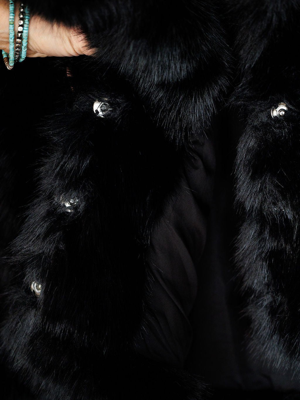 Lahoma Black Fur Jacket