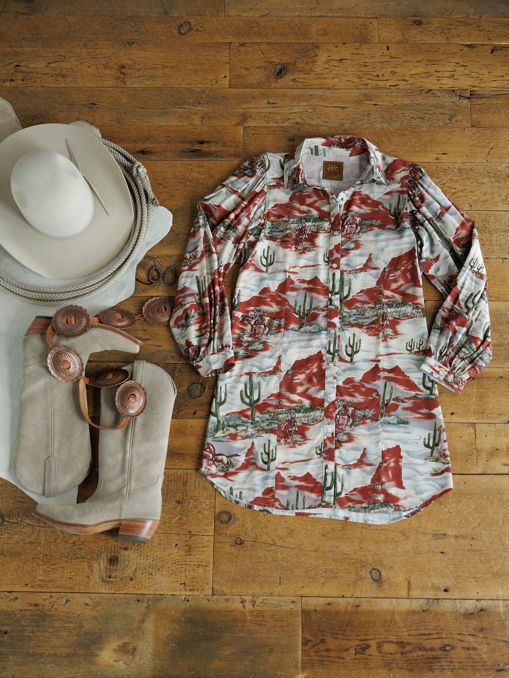 Mesa Southwest Pearl Snap Dress